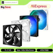 Thermalright TL-C14C Ventola CPU 1/3/5 PZ 140mm 75,5 CFM Ventola con custodia PWM a 4 pin con cuscinetto S-FDB incluso Fino a 1500 giri/min Ventola di raffreddamento per PC