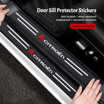 Carbon Fiber Car Door Plate Threshold Protector Sticker For Citroen C4 C3 C5 C1 Jumpy Saxo Berlingo Grand Picasso Cactus C2