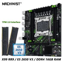 Kit scheda madre MACHINIST X99 PR9 con porta TPM2.0 LGA 2011-3, CPU Intel Xeon E5 2650 V3 opzionale e combo RAM DDR4 da 16 GB con USB 3.0