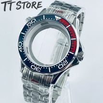 41mm Waterproof Watch Case with Stainless Steel Bracelet for Seamaster 300/600 NH35/NH36/NH34 Movement 31mm Dial Watch Parts
