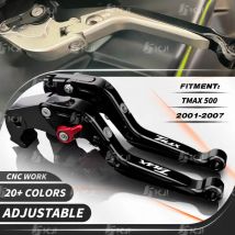 Für Yamaha TMAX 500/XP500 2001-2007 Bremshebel und Kupplungshebel im Set CNC Gefräste Alu Einstellbar Motorrad Brems Kupplungs Hebel