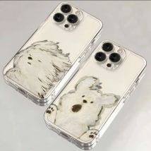 Nette Ölgemälde Hund Telefon Fall Für iPhone 17 16 15 11 12 14 13 Pro Max Mini X XS XR 7 8 Plus SE4 16E Stoßfest Abdeckung Fundas