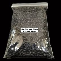 2000pcs Carp Fishing Accessories American-Style extended 4# Copper Matte Black Rolling swivel Snap Circle Fishing Tackle Pesca