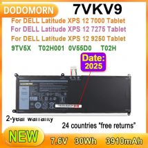 Nuovo 7VKV9 Per DELL Latitude XPS 12 7000 7275 9250 Tablet 9TV5X T02H001 0V55D0 T02H Batteria ricaricabile per laptop agli ioni di litio in magazzino