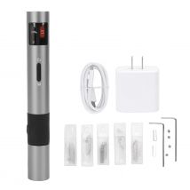 Ultraschallschneider, 40 kHz, Handwerksschneidewerkzeug mit 50 Ersatzklingen, LED-Lichtanzeige für Kunststoff, PCB, Carbon