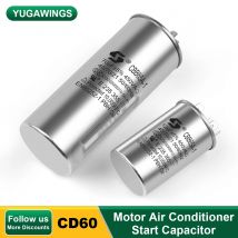 CBB65 Air Conditioner Capacitor Motor Run Capacitors Starting 450V AC 5UF 6UF 15uF 20uF 25uF 30uF 35uF 40uF 45uF Refrigerator