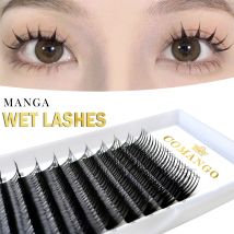 CoMango Schnelles freies Verschiffen 0,07 mm Spikes Nasse Wimpern Comic-Stil Rollenspiele Wimpern Falscher Nerz Koreanisch Super Soft Pure Schwarz A Wimpern Verlängerung