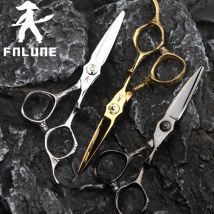FnLune 4,5 Zoll Vg-10 Professionelle Friseurschere Cut Barber Zubehör Haarschnitt Effilierschere Friseurwerkzeuge Schere