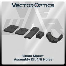 Vector Optics 30Mm Rifle Scope Red Dot Sight Mount Assembly Kit 4/6 Holes Adapted Scope Rings