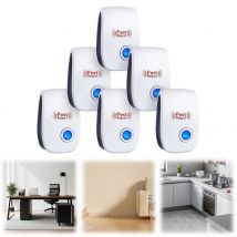 6 pezzi repellente per parassiti ad ultrasuoni repellente per insetti repellente per insetti a lungo raggio parassiti e insetti multifunzione per insetti rotondi scarafaggi