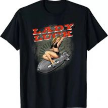 Super schönes Pinup Bomber Nose Art WW2 Flugzeug Vintage T-Shirt