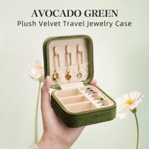 TAIMY Hochwertiger Samt Mini Vintage Reise Tragbare Mädchen Individuelles Logo Schmuckschatulle Schmuck Geschenke Verpackung Aufbewahrungskoffer