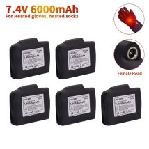 6000mAh 7.4V Rechargeable Lithium Polymer Battery for Heated Gloves Socks Heated Jackets Vest Motorcycle Gloves