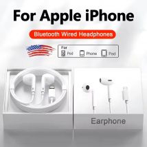 Cuffie originali per Apple iPhone 16 15 14 13 11 12 Pro Max Plus In-ear Lightning 3.5MM Auricolari Bluetooth cablati Accessori