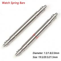 5pcs Big Fat Spring Bars 1.5/1.8/2.0mm Diameter Watch Band Pin for Rolex 19.5 20.5 21.5mm 316L Stainless Steel Durable Link Pins