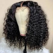 Lockige kurze Bob-Perücke, Echthaar, tiefe Welle, leimlos, Wear And Go, 13 x 6 HD-Spitzenfront, Wasserlocken, Echthaar, Spitzenfrontal, vietnamesisch