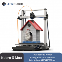 ANYCUBIC Kobra 3 Max Stampante 3D multicolore Velocità massima 600 mm/s Volume di costruzione enorme 500*420*420mm Controllo APP intelligente