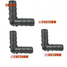 Irrigation DN16mm/DN20mm/DN25mm Hose Elbow Barb 90 Degrees Elbow Hose Repair Connection Adapter Irrigation System Fittings 20pcs