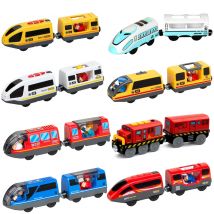 RC Elektrische Zug Set Lokomotive Magnetische Zug Diecast Slot Spielzeug Fit für Marke Holz Eisenbahn Gleise Spielzeug für Kinder Geschenke