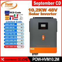 PowMr aveva 10.2KW inverter solari ibridi onda sinusoidale pura duel MPPT 160A 230VAC uscita pannello solare 500VDC per batteria 48V Lifepo4
