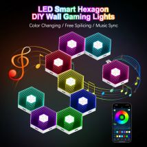 5V Led Esports Atmosphäre Licht Bluetooth Quantum Lampe Smart App RGB Fernbedienung Hintergrund Wand Schlafzimmer DIY Dekor Wand lampe