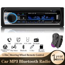 Autoradio Lettore stereo 1 Din Lettore MP3 Bluetooth digitale Radio FM Audio stereo Musica USB con ingresso AUX nel cruscotto