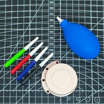 6PCS Uhr Reparatur Tool Kit Uhr Öler 1 Öl Tasse 4 Öl Stift Pins Luft Staub Gebläse Uhr Öl auftragen Werkzeug Uhr Reparatur Tool Kits