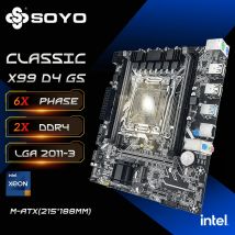 SOYO X99 Motherboard D4 LGA 2011 3 mit M.2-Steckplatz, unterstützt X99 H81 Chip DDR4-Speicher SATA3.0 USB3.0 PCI16X Computerkomponenten