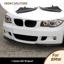 Carbon Faser Auto Frontschürze Lip Splitter Schürzen Klappen Für BMW 1er E87 M Tech M Sport Stoßstange 2007-2011 Racing spoiler