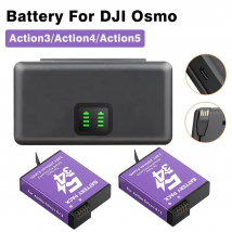 Für DJI Osmo Action 5 Pro Batterie 2250 mAh mit LCD Dual Lade Box für DJI Action 6 5 4 3 Osmo360 Sport kamera Zubehör
