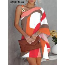 Sommer Damen rückenfreie One-Shoulder-Minikleider, Damenbekleidung, sexy Kostüm-Strandkleid, Schlafkleid, kurzes Damenkleid, y2k-Kleidung