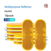 Aohewei 10 pcs reflektierende Aufkleber mit selbst klebenden ovalen Anhänger reflektoren für Anhänger LKW Sicherheit hinten reflektieren des Auto zubehör