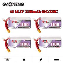 GNB 4S 15,2 V 1100 mAh 60C/120C Hv Lipo Batterie für RC Hubschrauber Quadcopter Flugzeug FPV Racing Drone RC Teile 4S Batterie