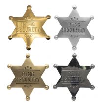 Ringe Sicherheitsabzeichen Hochzeit Brustnadel Sechseckiger Stern Abzeichen Dekorationen Ringe Trägerabzeichen Hochzeitsaccessoires für Kinder