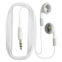 1000pcs/lot Wholesale 3.5mm White Disposable Earphones for Travel Agency Gift for Museum for Concert for School