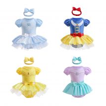 Pagliaccetto del bambino Vestito TUTU Con Fascia Infantile Del Bambino Della Principessa Vestiti Della Ragazza Taglia 3-18M Design Sveglio Vestito Del Bambino Costumi Del Partito