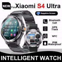 Neue Für Xiaomi S4 Ultra Outdoor Sport Smart Uhr Männer 1,53 zoll AMOLED NFC GPS Kompass herzfrequenz Wasserdichte BT Anruf Smartwatch