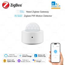 Ewelink Zigbee 3.0 Mini PIR Sensore di movimento Rivelatore di movimento umano a infrarossi Allarme di sicurezza Funziona con Alexa Google Home Zigbee2MQTT