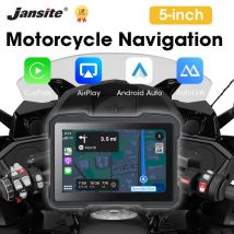 5 Zoll Carplay Moto DVR GPS Navigations spiegel Link Siri Google Voice Bluetooth Wireless Motorrad Carplay Display Dual-Objektiv