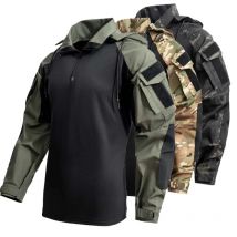 Männer Taktische Shirts Sport Kampf Tops Jagd Camping Kapuze Kleidung Atmungsaktive Wasserdichte Jacken Wandern Joggen Tragen-Beständig