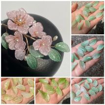 10 Stück Blatt Blütenblatt Form 13x25mm handgemachte Lampwork Glas lose Anhänger Perlen für Schmuck machen DIY Handwerk Erkenntnisse