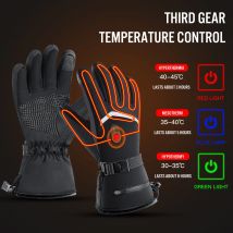 Electric heating gloves for winter skiing, heating gloves for motorcycles, warm and waterproof with battery box, and heating glo