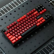 Bordeaux Red Keycaps Cherry profile ABS+PBT Double shot Translucent keycaps For MX 61/64/87/96/104 Mechanical Keyboard