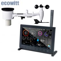 Ecowitt HP2561 WLAN-Wetterstation für Innen und Außen, mit 7-in-1 Kabelloser Solarbetriebener Wetterstation und 7'' TFT-Anzeigekonsole