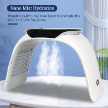Spettrometro spray per integratore d'acqua nano freddo e caldo Strumento di bellezza per maschera di ringiovanimento fotonico PDT a luce rossa dinamica colorata