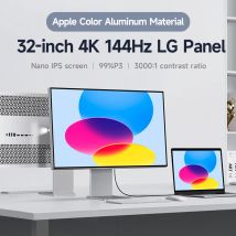 32"4K 144Hz Display LG Nano IPS Black 100%sRGB 3000:1 Professional Monitor for Video Editors&Designers with  Aluminum Alloy Body