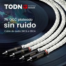 TODN Cable de Audio de 16 hebras OCC chapado en plata 8AG de alta gama con Cable de enchufe WBT RCA Cable HIFI 2RCA a 2RCA