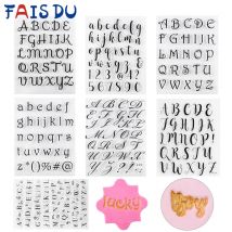 Briefmarken für Cookies Briefe Kuchen Süße Buchstaben Stempel Dekorieren Werkzeuge Fondant Präge DIY Alphabet Cutter Gebäck Zubehör