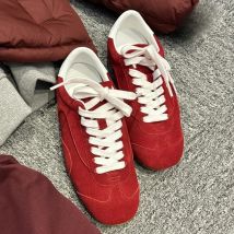 Damen-Sportschuhe aus echtem Leder, einzelne Schuhe mit dicken Sohlen, 2025 neue Retro-Sport-Forrest Gump-Damen-Deutsche Trainingsschuhe