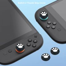 4 pezzi carino gatto artiglio silicone morbido pollice stick grip cap copertura protettiva per interruttore 2 Joy-con controller levetta caso